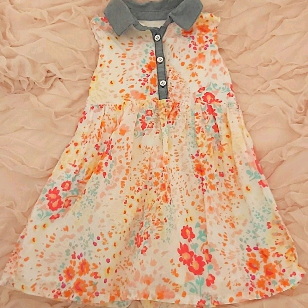 Summer flower dress 4T EUC